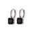 Fashion Square Copper Inlaid Zircon Ear Buckle Wholesale