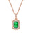 Fashion Square Copper Inlay Zircon Bracelets Earrings Necklace