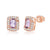 Fashion Square Copper Inlay Zircon Bracelets Earrings Necklace