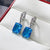 Fashion Square Copper Inlay Zircon Drop Earrings 1 Pair