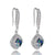 Fashion Square Inlaid Zircon Copper Drop Earrings Wholesale