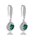 Fashion Square Inlaid Zircon Copper Drop Earrings Wholesale