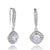 Fashion Square Inlaid Zircon Copper Drop Earrings Wholesale