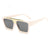 Fashion Square Pc Uv400 Resin Square Inlay Full Frame Men's Sunglasses