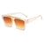 Fashion Square Pc Uv400 Resin Square Inlay Full Frame Men's Sunglasses