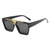 Fashion Square Pc Uv400 Resin Square Inlay Full Frame Men's Sunglasses