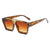 Fashion Square Pc Uv400 Resin Square Inlay Full Frame Men's Sunglasses