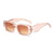 Fashion Square Small Frame Female Wide Leg Sunglasses