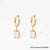 Fashion Square Stainless Steel Earrings Inlay Zircon Stainless Steel Earrings