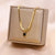 Fashion Square Stainless Steel Plating Inlay Zircon Pendant Necklace 1 Piece