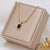 Fashion Square Stainless Steel Plating Inlay Zircon Pendant Necklace 1 Piece