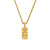 Fashion Square Stainless Steel Plating Inlay Zircon Pendant Necklace 1 Piece