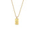 Fashion Square Stainless Steel Plating Inlay Zircon Pendant Necklace 1 Piece