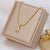 Fashion Square Stainless Steel Plating Inlay Zircon Pendant Necklace 1 Piece