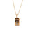 Fashion Square Stainless Steel Plating Inlay Zircon Pendant Necklace 1 Piece