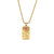 Fashion Square Stainless Steel Plating Inlay Zircon Pendant Necklace 1 Piece