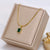 Fashion Square Stainless Steel Plating Inlay Zircon Pendant Necklace 1 Piece