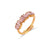 Fashion Square Stainless Steel Plating Inlay Zircon Rings