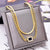 Fashion Square Titanium Steel Plating Inlay Zircon Layered Necklaces 1 Piece