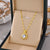 Fashion Square Titanium Steel Plating Inlay Zircon Pendant Necklace 1 Piece