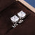 Fashion Square Zircon Geometric Copper Earrings Wholesale