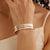 Fashion Stainless Steel 18k Gold-plated Snowflake Pattern Three-color Bracelet