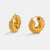 Fashion Stainless Steel Gold-plated Water Pipe Shape Earrings Wholesale