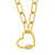 Fashion Stainless Steel  Hip-hop Style Peach Heart Copper Short Necklace Pendant Sweater Chain