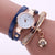 Fashion Stainless Steel Pu Leather Alloy Women's Watches