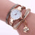 Fashion Stainless Steel Pu Leather Alloy Women's Watches