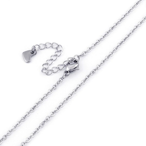 Fashion Stainless Steel Welded O-chain Stainless Steel Heart Necklace Wholesale