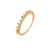 Fashion Star Fish Tail Copper Gold Plated Zircon Open Ring 1 Piece