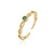 Fashion Star Fish Tail Copper Gold Plated Zircon Open Ring 1 Piece