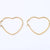 Fashion Star Heart Shape Butterfly Stainless Steel Plating Hollow Out Earrings 1 Pair