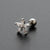 Fashion Star Heart Shape Copper Plating Inlay Zircon Ear Studs 1 Piece