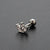 Fashion Star Heart Shape Copper Plating Inlay Zircon Ear Studs 1 Piece