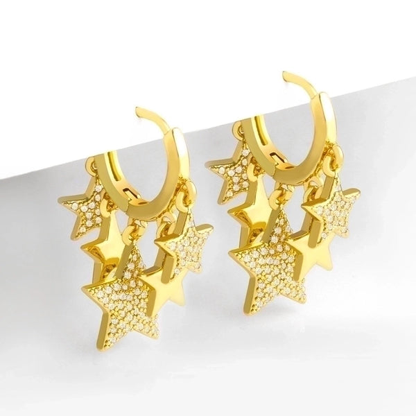 Fashion Star Metal Earrings Wholesale