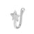 Fashion Star Moon Crown Copper Plating Zircon Nasal Splint 1 Piece