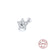 Fashion Star Moon Heart Shape Sterling Silver Inlay Ear Studs 1 Piece