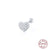 Fashion Star Moon Heart Shape Sterling Silver Inlay Ear Studs 1 Piece