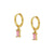 Fashion Star Moon Pendant Copper Inlaid Zircon Earrings