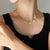 Fashion Star Moon Titanium Steel Necklace Luminous Pearl Stainless Steel Necklaces 1 Piece