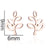 Fashion Star Moon Tree Stainless Steel Plating Hollow Out Ear Studs 1 Pair