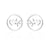 Fashion Star Moon Tree Stainless Steel Plating Hollow Out Ear Studs 1 Pair