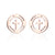 Fashion Star Moon Tree Stainless Steel Plating Hollow Out Ear Studs 1 Pair