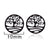 Fashion Star Moon Tree Stainless Steel Plating Hollow Out Ear Studs 1 Pair