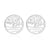 Fashion Star Moon Tree Stainless Steel Plating Hollow Out Ear Studs 1 Pair