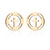 Fashion Star Moon Tree Stainless Steel Plating Hollow Out Ear Studs 1 Pair