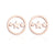 Fashion Star Moon Tree Stainless Steel Plating Hollow Out Ear Studs 1 Pair