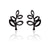 Fashion Star Moon Tree Stainless Steel Plating Hollow Out Ear Studs 1 Pair